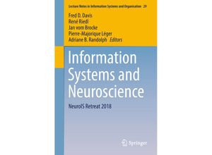 9783030010867 - Information Systems and Neuroscience Kartoniert (TB)