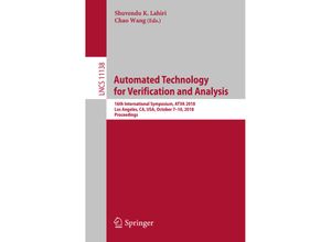 9783030010898 - Automated Technology for Verification and Analysis Kartoniert (TB)