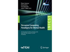 9783030010928 - Pervasive Computing Paradigms for Mental Health Kartoniert (TB)