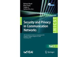 9783030017002 - Security and Privacy in Communication Networks Kartoniert (TB)