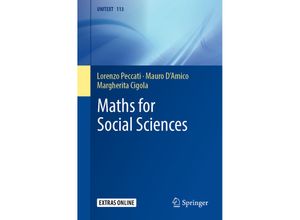 9783030023355 - Maths for Social Sciences - Lorenzo Peccati Mauro DAmico Margherita Cigola Kartoniert (TB)