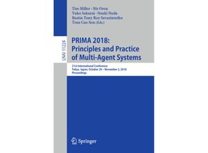 9783030030971 - PRIMA 2018 Principles and Practice of Multi-Agent Systems Kartoniert (TB)