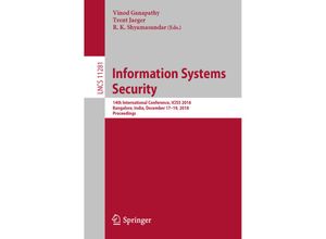 9783030051709 - Information Systems Security Kartoniert (TB)