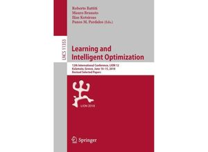 9783030053475 - Learning and Intelligent Optimization Kartoniert (TB)