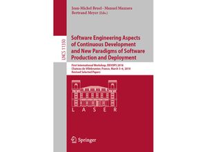 9783030060183 - Software Engineering Aspects of Continuous Development and New Paradigms of Software Production and Deployment Kartoniert (TB)