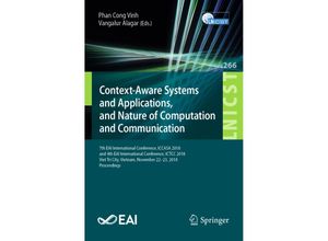 9783030061517 - Context-Aware Systems and Applications and Nature of Computation and Communication Kartoniert (TB)