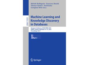 9783030109240 - Machine Learning and Knowledge Discovery in Databases Kartoniert (TB)