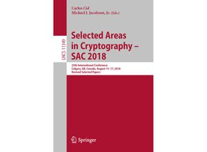 9783030109691 - Selected Areas in Cryptography - SAC 2018 Kartoniert (TB)