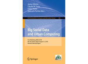 9783030112370 - Big Social Data and Urban Computing Kartoniert (TB)