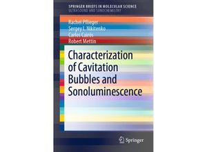 9783030117160 - SpringerBriefs in Molecular Science   Characterization of Cavitation Bubbles and Sonoluminescence - Rachel Pflieger Sergey I Nikitenko Carlos Cairós Robert Mettin Kartoniert (TB)