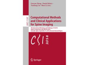 9783030137359 - Computational Methods and Clinical Applications for Spine Imaging Kartoniert (TB)