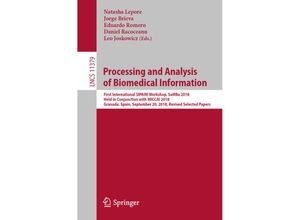 9783030138349 - Processing and Analysis of Biomedical Information Kartoniert (TB)