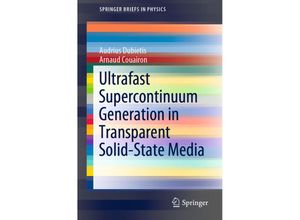 9783030149949 - SpringerBriefs in Physics   Ultrafast Supercontinuum Generation in Transparent Solid-State Media - Audrius Dubietis Arnaud Couairon Kartoniert (TB)