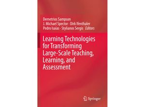 9783030151324 - Learning Technologies for Transforming Large-Scale Teaching Learning and Assessment Kartoniert (TB)