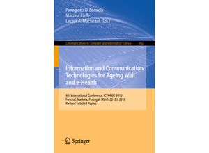 9783030157357 - Information and Communication Technologies for Ageing Well and e-Health Kartoniert (TB)