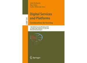 9783030158491 - Digital Services and Platforms Considerations for Sourcing Kartoniert (TB)