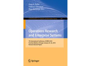 9783030160340 - Operations Research and Enterprise Systems Kartoniert (TB)