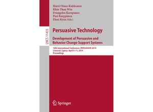 9783030172862 - Persuasive Technology Development of Persuasive and Behavior Change Support Systems Kartoniert (TB)