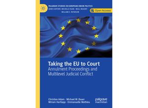 9783030216313 - Palgrave Studies in European Union Politics   Taking the EU to Court - Christian Adam Michael W Bauer Miriam Hartlapp Emmanuelle Mathieu Kartoniert (TB)