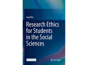 9783030484170 - Research Ethics for Students in the Social Sciences - Jaap Bos Kartoniert (TB)