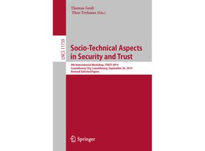 9783030559571 - Socio-Technical Aspects in Security and Trust Kartoniert (TB)