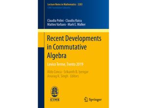 9783030650636 - Recent Developments in Commutative Algebra - Claudia Polini Claudiu Raicu Matteo Varbaro Mark E Walker Kartoniert (TB)