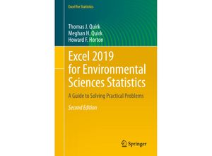 9783030662769 - Excel for Statistics   Excel 2019 for Environmental Sciences Statistics - Thomas J Quirk Meghan H Quirk Howard F Horton Kartoniert (TB)