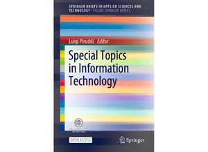 9783030859176 - SpringerBriefs in Applied Sciences and Technology   Special Topics in Information Technology Kartoniert (TB)