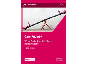 9783030972455 - Sustainable Development Goals Series   Care Poverty - Teppo Kröger Kartoniert (TB)