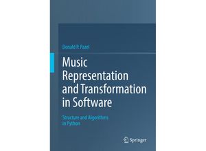 9783030974718 - Music Representation and Transformation in Software - Donald P Pazel Kartoniert (TB)