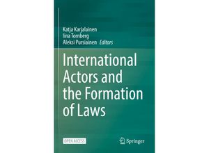 9783030983536 - International Actors and the Formation of Laws Kartoniert (TB)