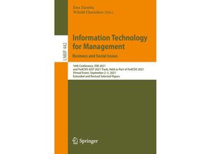 9783030989965 - Information Technology for Management Business and Social Issues Kartoniert (TB)