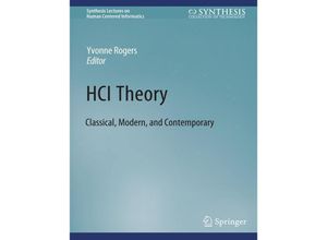 9783031010699 - Synthesis Lectures on Human-Centered Informatics   HCI Theory - Yvonne Rogers Kartoniert (TB)