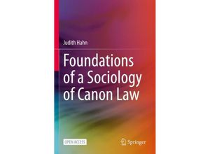 9783031017933 - Foundations of a Sociology of Canon Law - Judith Hahn Kartoniert (TB)