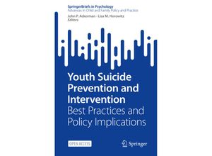 9783031061264 - Advances in Child and Family Policy and Practice   Youth Suicide Prevention and Intervention Kartoniert (TB)