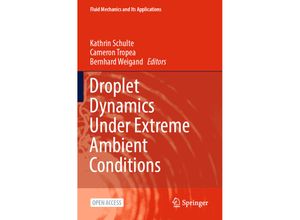 9783031090103 - Droplet Dynamics Under Extreme Ambient Conditions Kartoniert (TB)