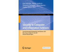 9783031093562 - Security in Computer and Information Sciences Kartoniert (TB)