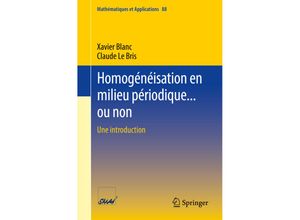 9783031128004 - Homogénéisation en milieu périodique ou non - Xavier Blanc Claude Le Bris Kartoniert (TB)