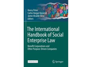 9783031142185 - The International Handbook of Social Enterprise Law Kartoniert (TB)