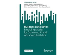 9783031214905 - SpringerBriefs in Law   Business Data Ethics - Dennis Hirsch Timothy Bartley Aravind Chandrasekaran Davon Norris Srinivasan Parthasarathy Piers Norris Turner Kartoniert (TB)