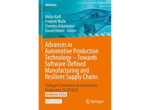 9783031279355 - ARENA2036   Advances in Automotive Production Technology - Towards Software-Defined Manufacturing and Resilient Supply Chains Kartoniert (TB)