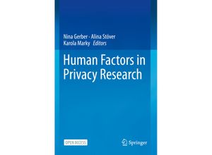 9783031286452 - Human Factors in Privacy Research Kartoniert (TB)