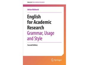 9783031315169 - English for Academic Research   English for Academic Research Grammar Usage and Style - Adrian Wallwork Kartoniert (TB)