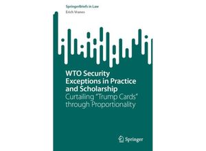 9783031367014 - SpringerBriefs in Law   WTO Security Exceptions in Practice and Scholarship - Erich Vranes Kartoniert (TB)