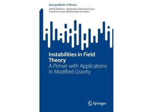 9783031404320 - SpringerBriefs in Physics   Instabilities in Field Theory - Adrià Delhom Alejandro Jiménez Cano Francisco José Maldonado Torralba Kartoniert (TB)