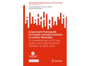 9783031531101 - Assessment Framework for People-Centred Solutions to Carbon Neutrality - Sabrina Bresciani Francesca Rizzo Francesco Mureddu Kartoniert (TB)