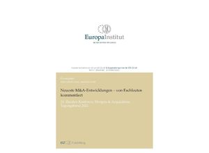 9783038055983 - Neueste M&A-Entwicklungen - von Fachleuten kommentiert - Hans-Jakob Diem Kartoniert (TB)