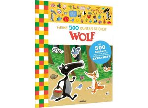 9783039540150 - Meine 500 bunten Sticker Wolf - Oriane Lallemand Kartoniert (TB)