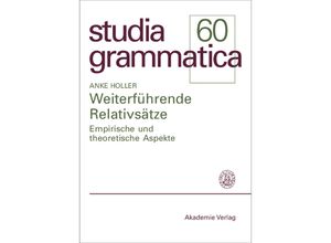 9783050041353 - Weiterführende Relativsätze - Anke Holler Gebunden