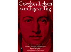 9783110199437 - Goethes Leben von Tag zu Tag Gebunden